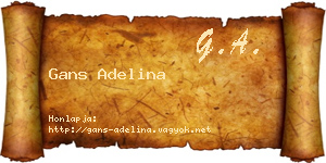 Gans Adelina névjegykártya